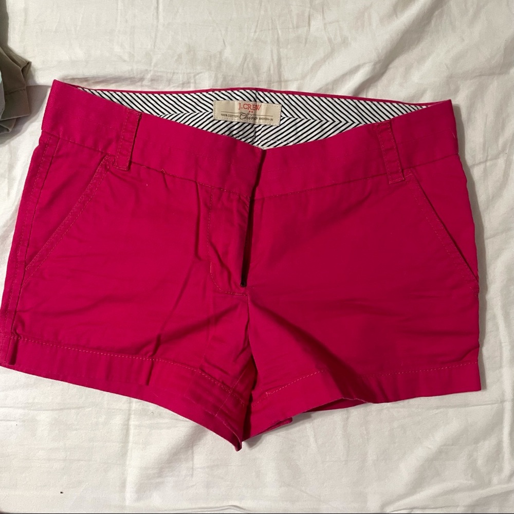 J crew linen chino shorts 100% cotton jcrew pink